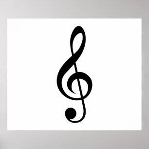Poster Symbole musical G-Clef Treble Clef