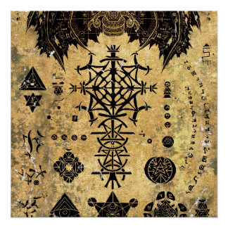 Poster Symbole occulte