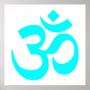 Poster Symbole Om Aqua