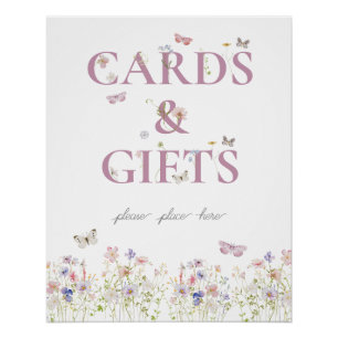 Poster Symbole Petit Papillon 1er Anniversaire Cartes et 