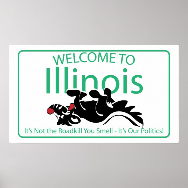 Poster SYMBOLE ROUTIER DE L'Illinois (Devant)