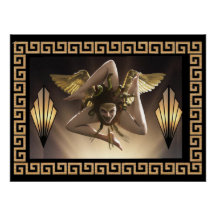 Symbole sicilien de la Méduse (Trinacria) de l'île