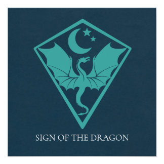 Poster Symbole symbole de dragon Sigil Shield