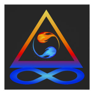 Poster Symbole Twin Flame -