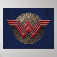 Symbole Wonder Woman sur les cercles concentrés
