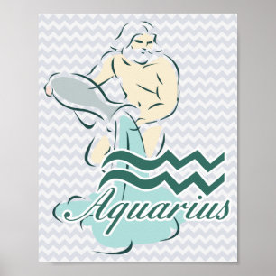 Poster SYMBOLE Zodiaque SYMBOLE Aquarius