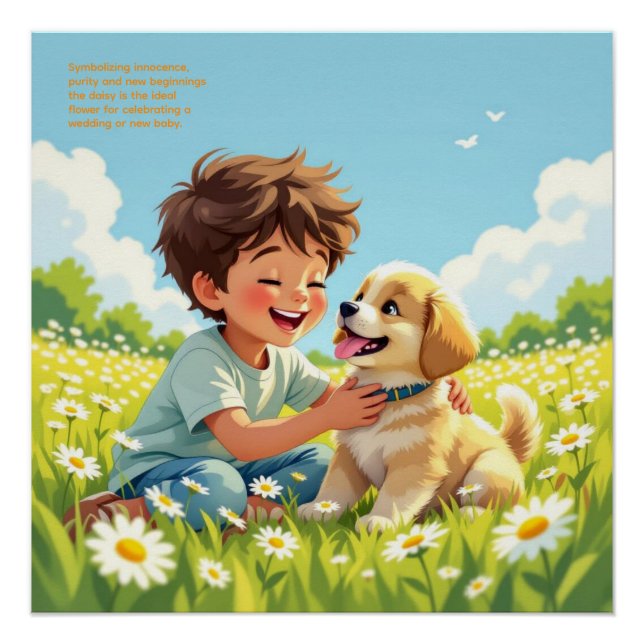 Poster Symbolisme de la marguerite (Devant)