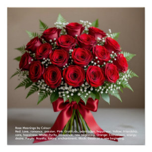 Poster Symbolisme de la rose