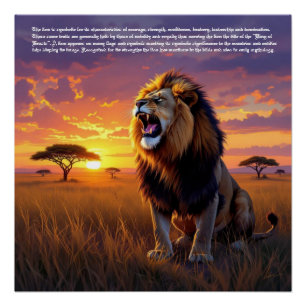 Poster Symbolisme du lion