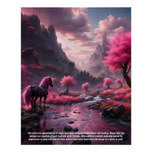 Poster Symbolisme Unicorne