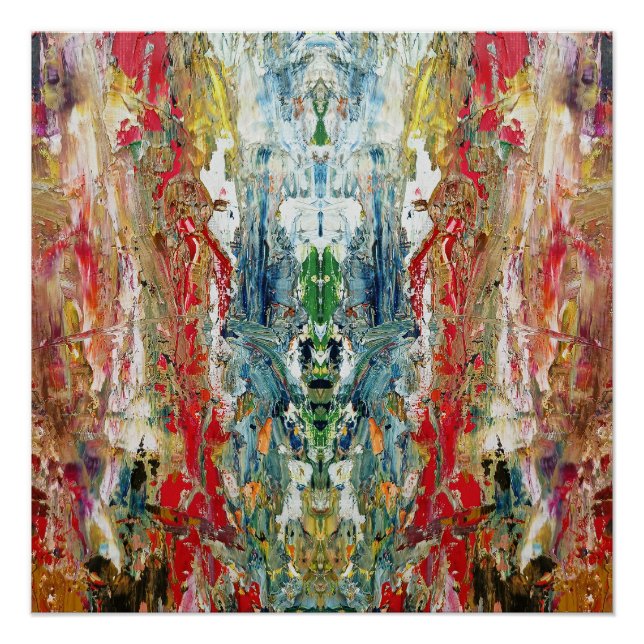 Poster Symphonie du Chaos - Palette de l’artiste Abstrait (Devant)