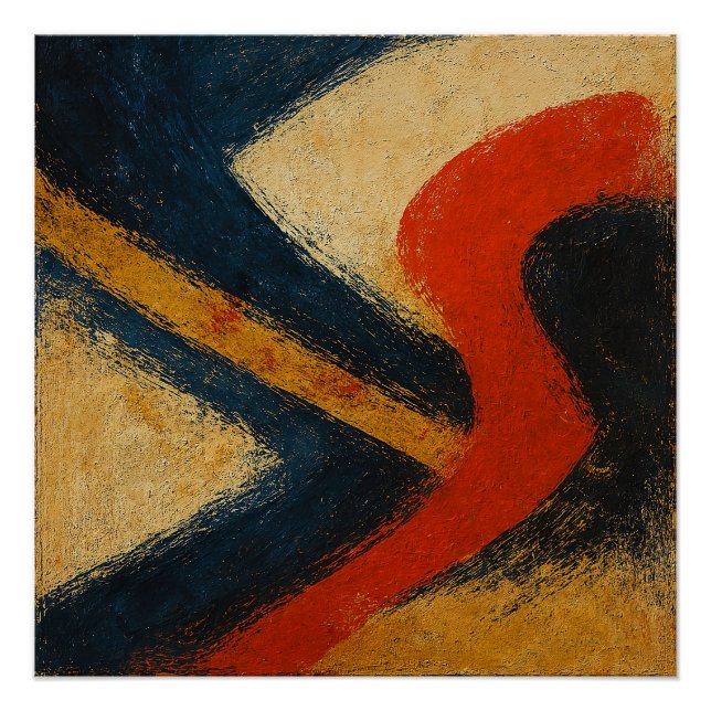 Poster Symphony of Currents: Obama Hoze Festival Abstract (Devant)