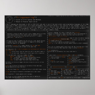 Poster Syntaxe et méthodes dans le langauge de C