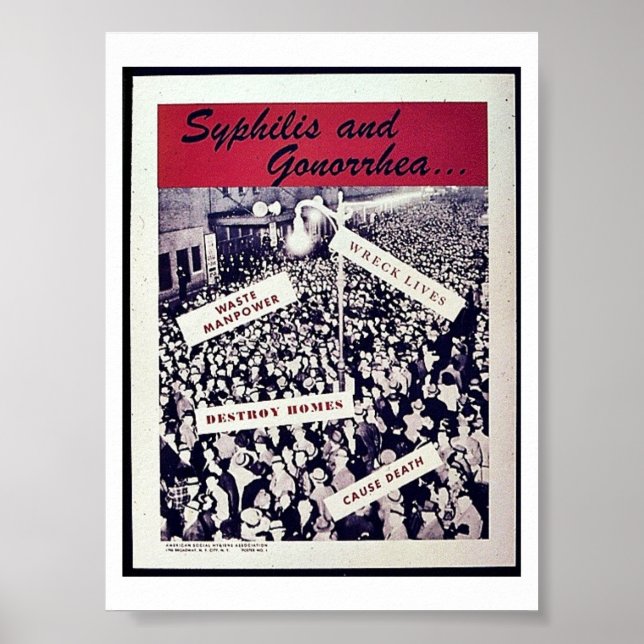 Poster Syphilis Et Gonorrhée (Devant)