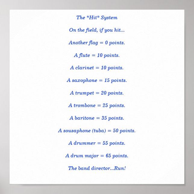 Poster Système *Hit* (Devant)