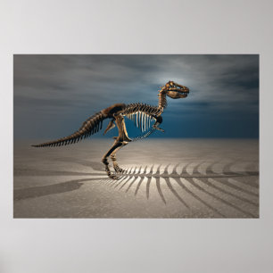Poster T. rex Dinosaur Skeleton