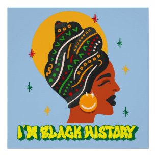 Poster T-shirt américain africain Chemise femme noire