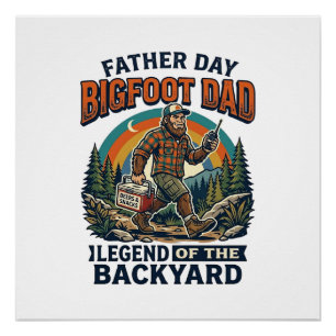 Poster T-shirt Collations de Papa Bigfoot de la Fête des