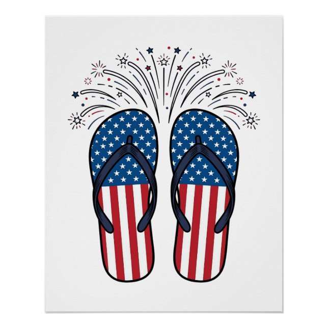 Poster T-shirt de conception de l'été de feux d'artifice  (Devant)