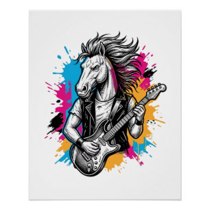 Poster T-Shirt Desi avec gravure vintage de joueur de gui