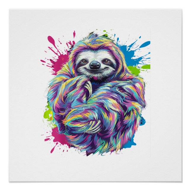 Poster T-shirt graphique drôle d'art d'animal mignon de p (Devant)
