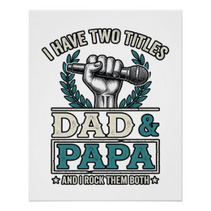 Poster T-shirt micro vintage titres Papa et Papa_