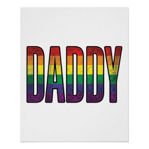 Poster T-Shirt Typographie Fierté Papa Arc-en-Ciel Vintag