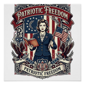 Poster T-shirt vectoriel graphique pour enseignant patrio