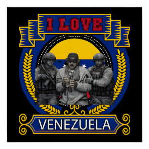 Poster T-shirt Venezuela Libre Maduro capturé en direct