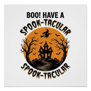 Poster T-shirt vintage de maison hantée Halloween Spook-T