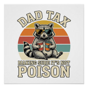 Poster T-shirt vintage drôle de raton laveur de taxe de p