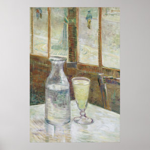 Poster Table de Café avec l'affiche d'absinth