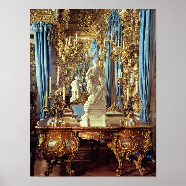 Poster Table et statue de Louis XV (Devant)