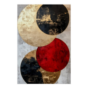 Poster Tableau Abstrait Cercles Géométriques – Art Contem