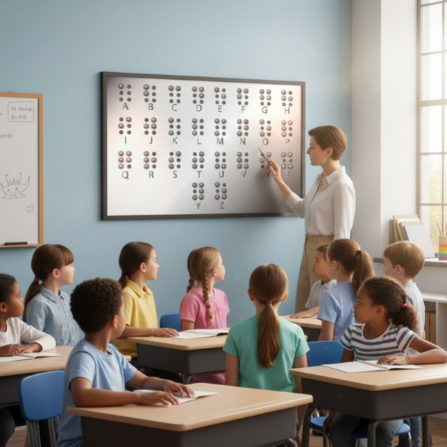 Poster Tableau de l'alphabet Braille (Créateur téléchargé)