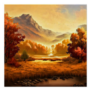 Poster Tableau Paysage Automne-68754