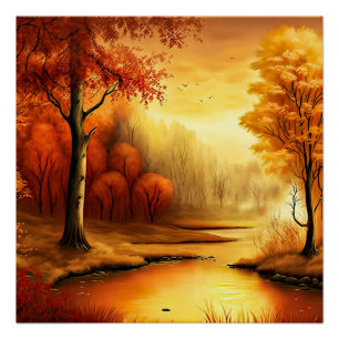 Poster Tableau Paysage Automne-68754