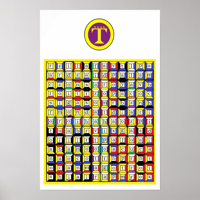 Poster Tablette d'air Enochian (Devant)