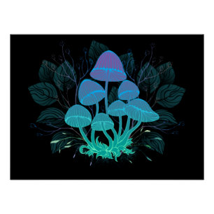 Poster Tabourets dans Bushes