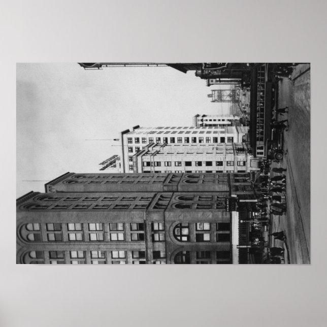 Poster Tacoma, WA - Rues principales du centre-ville (Devant)