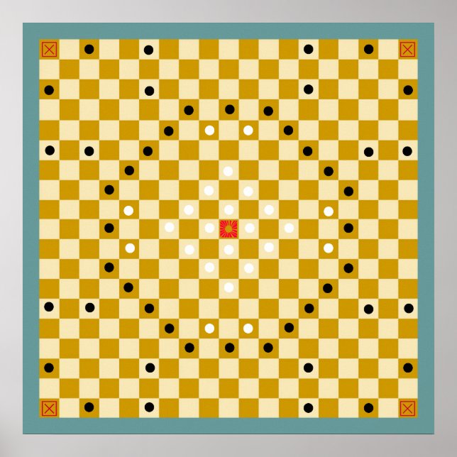 Poster Tafl / Alea Evangelii (19x19) Jeu (Vers 3) (Devant)