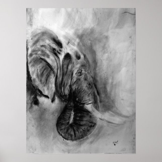 Poster taille de l'affiche d'éléphant 18x24 (Devant)
