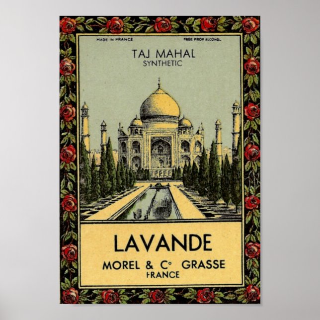 Poster Taj Mahal Lavande (Devant)