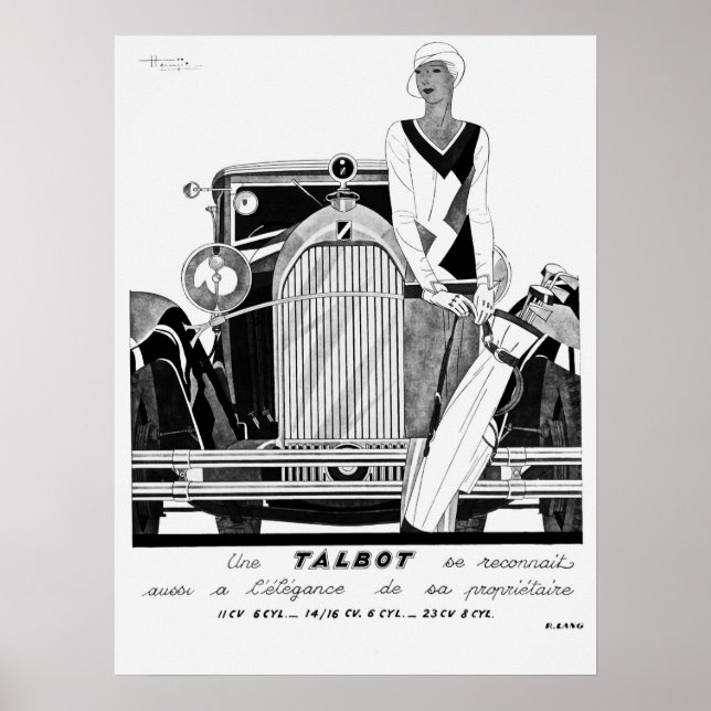 Poster Talbot vintage 1930 (Devant)