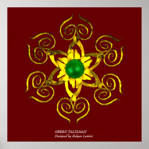 Poster TALISMAN VERT,rouge