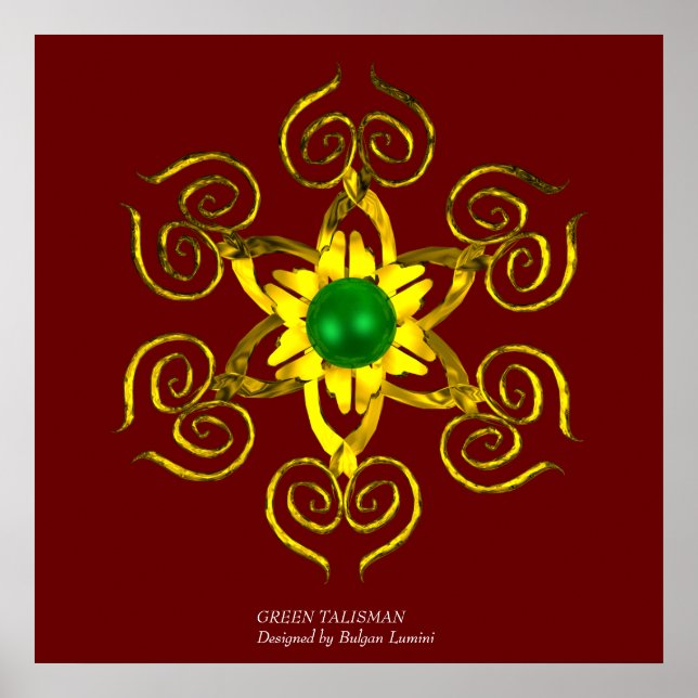 Poster TALISMAN VERT,rouge (Devant)