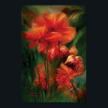 Poster Tall Poppies Art Poster/Print<br><div class="desc">Tall Poppies is from the 'Language Of Flowers' series of original floral art by Carol Cavalaris. I stare up in wonder at the tall poppies of summer.</div>
