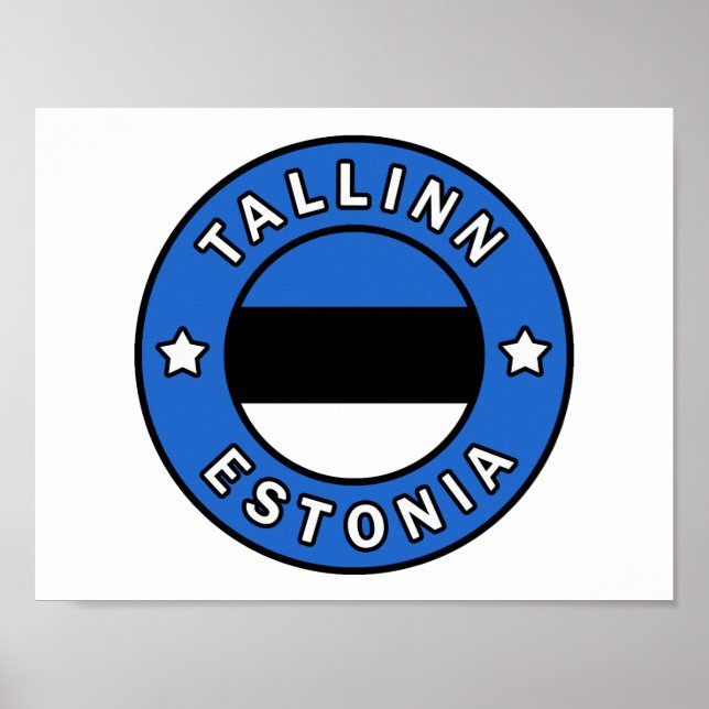 Poster Tallinn Estonie (Devant)