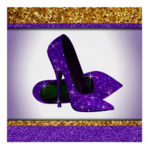 Poster Talons hauts de Purple Glitter