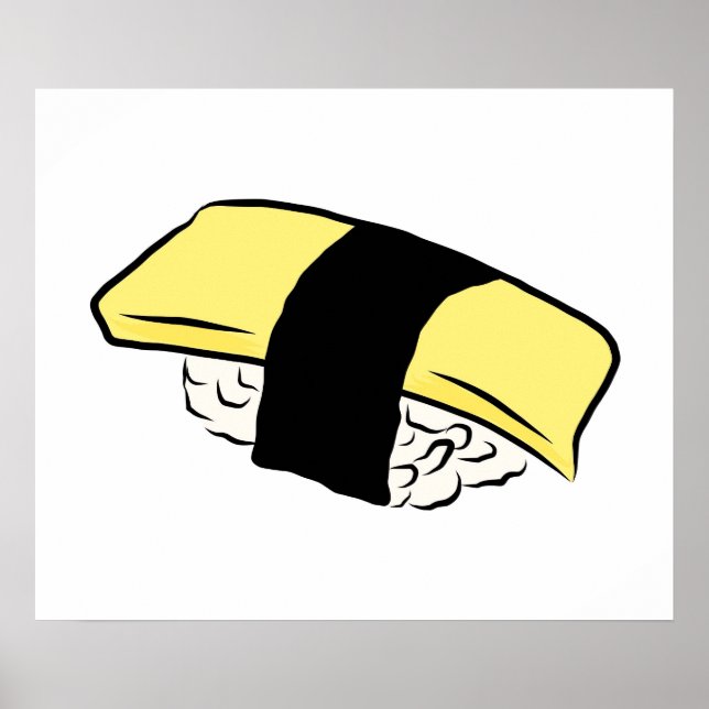 Poster Tamago Sushi Eggroll Sushi Maki Japonais Nourritur (Devant)
